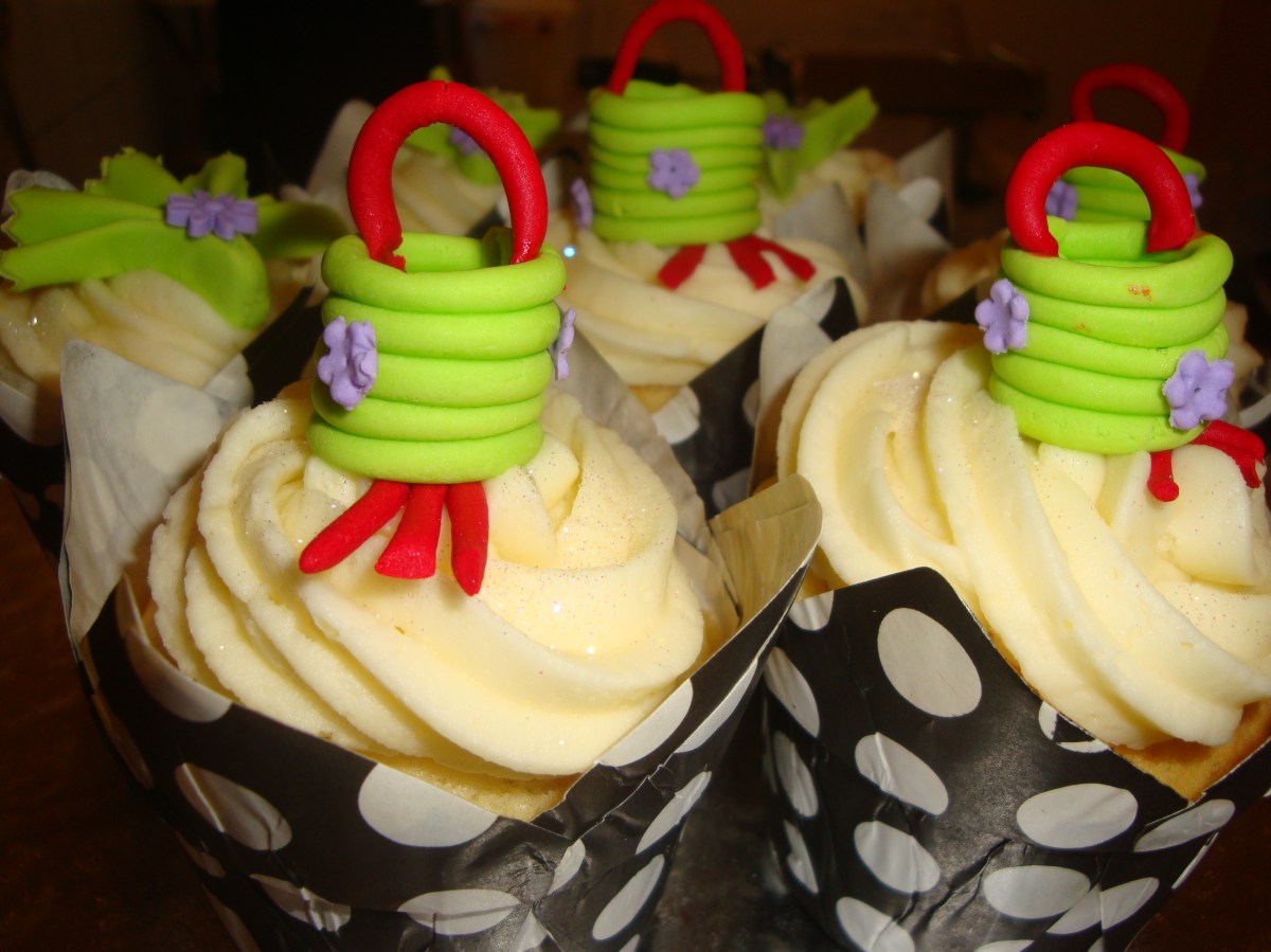 Chinese Lantern Cupcakes