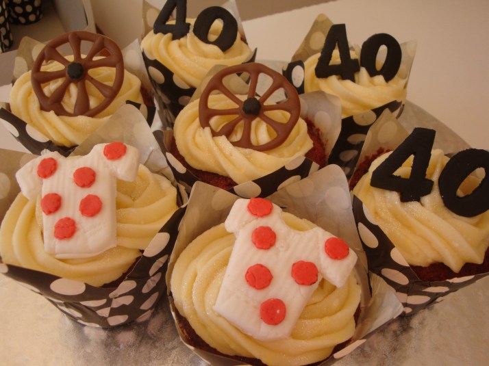 Tour de Cupcake Bicycle Themed Cupcakes