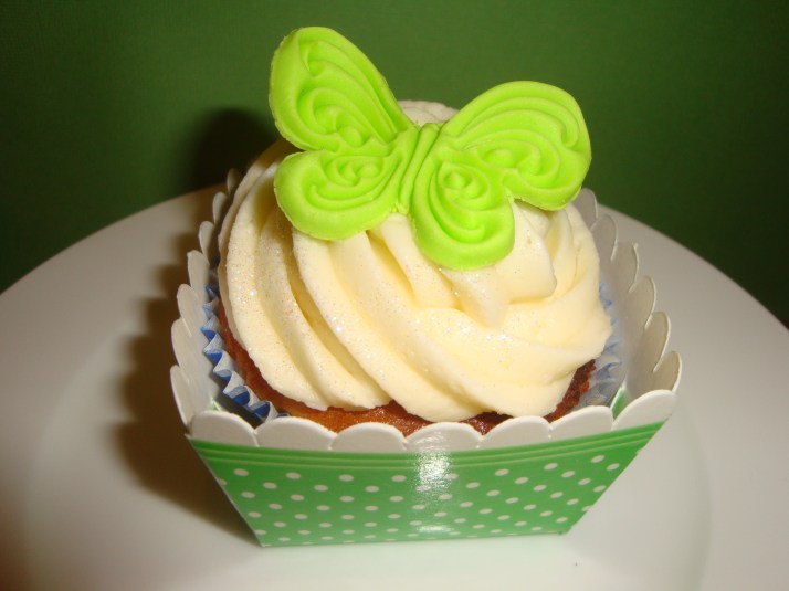Irish Inspired Butterfly Cupcake