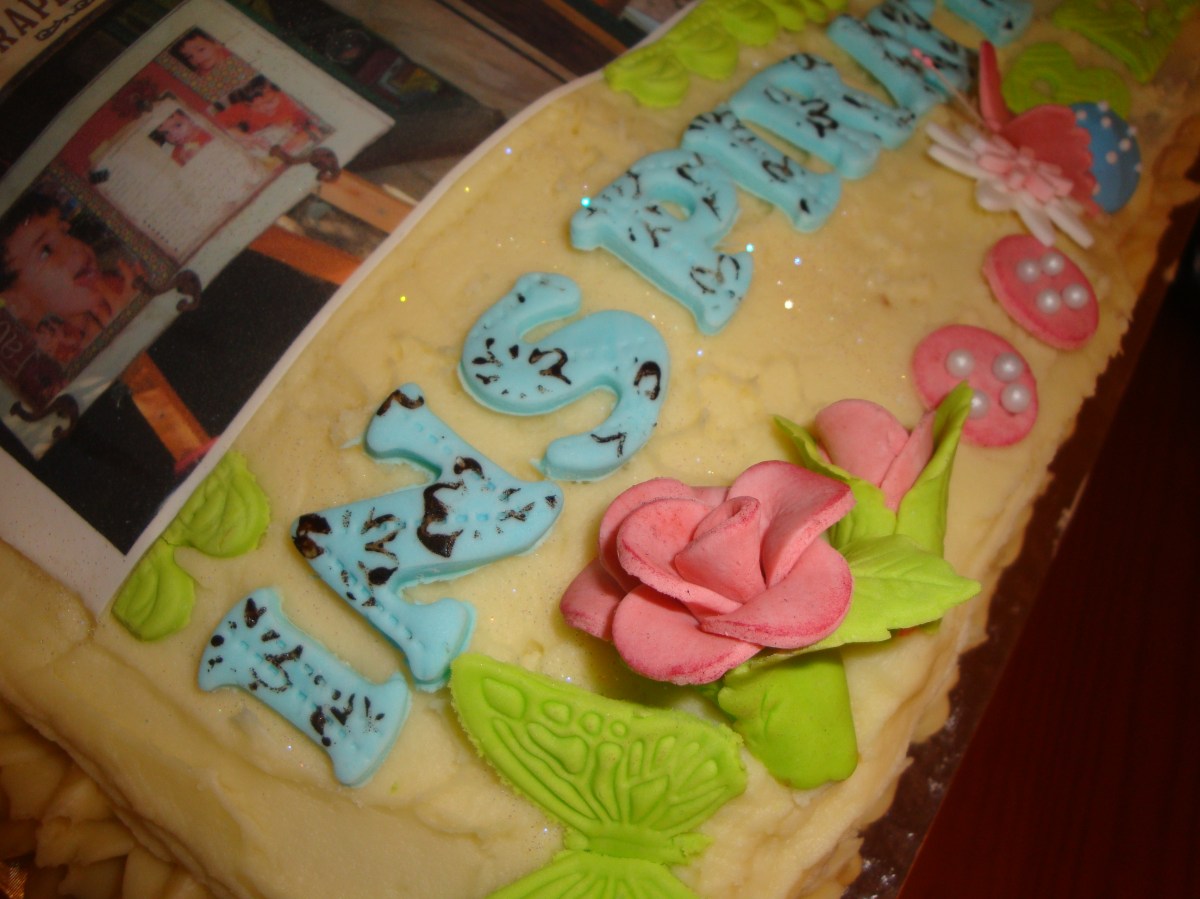 Scrapbooker's Cake Detail