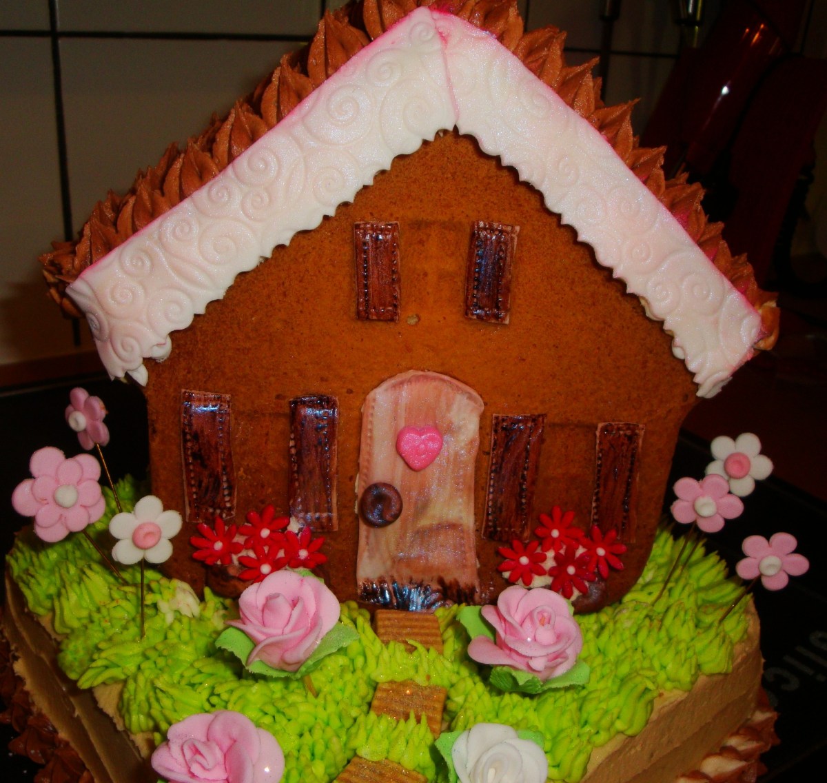 Little House & Flower Garden Cake
