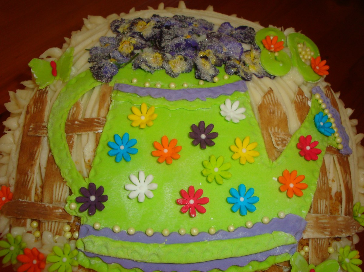 Watering Can Cake
