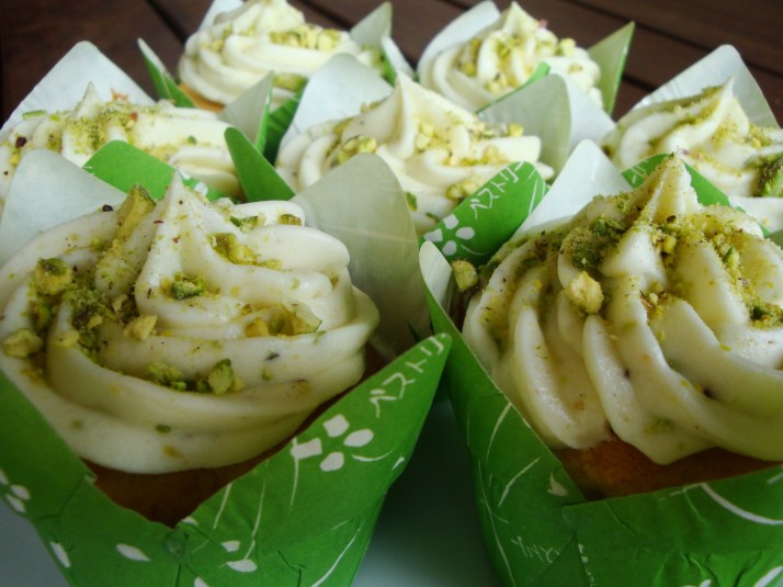Pistachio & Rosewater Cupcakes