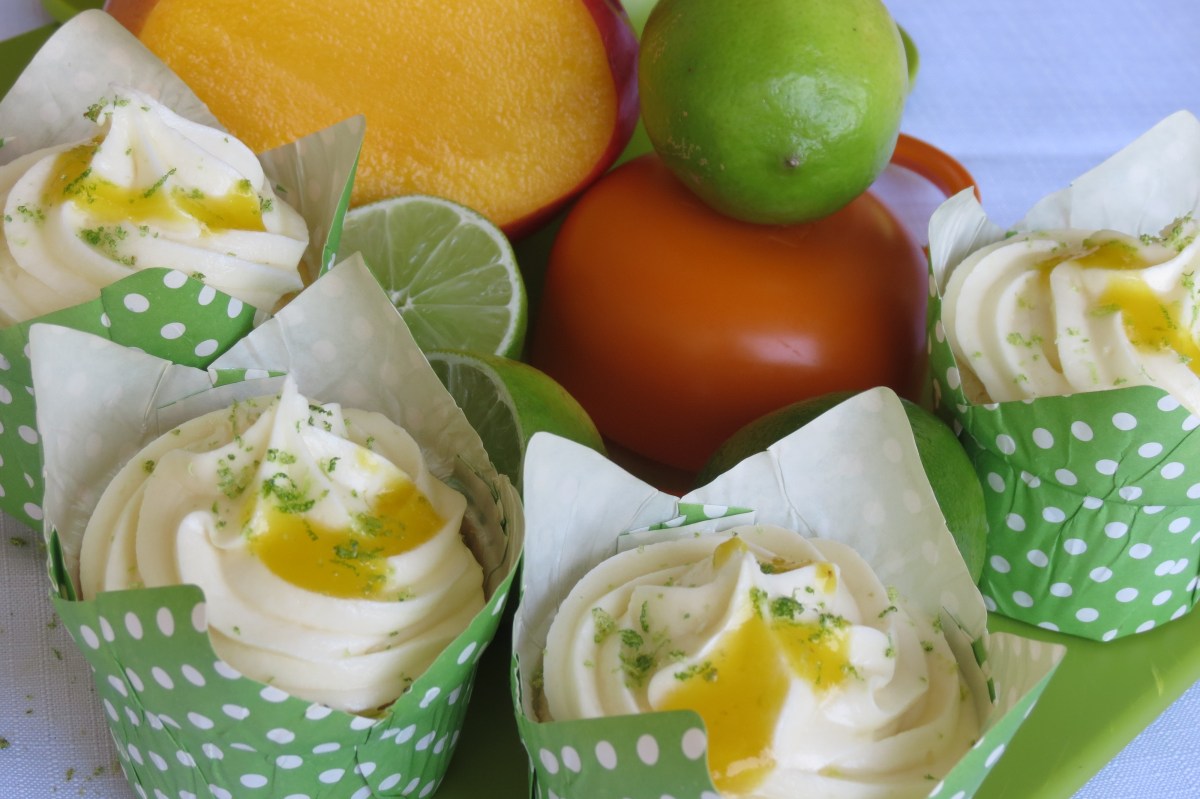 Key Lime & Mango Cupcakes