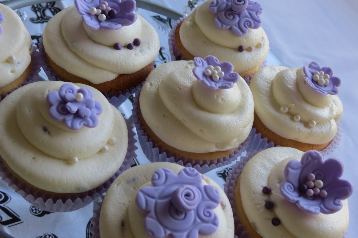 Lavender Wedding Cupcakes