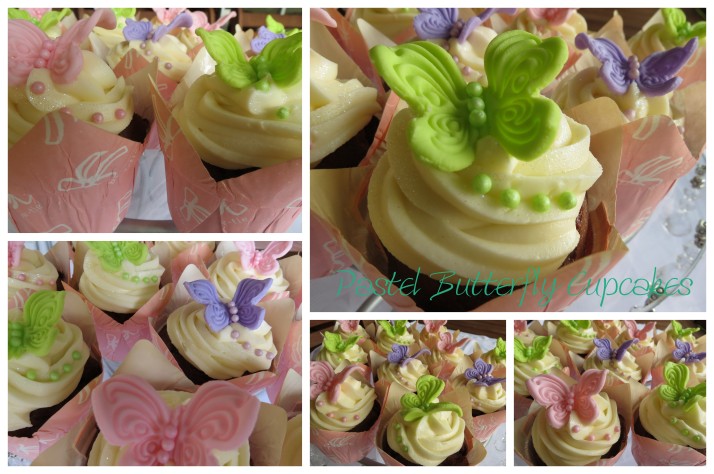 Pastel Butterfly Cupcakes 