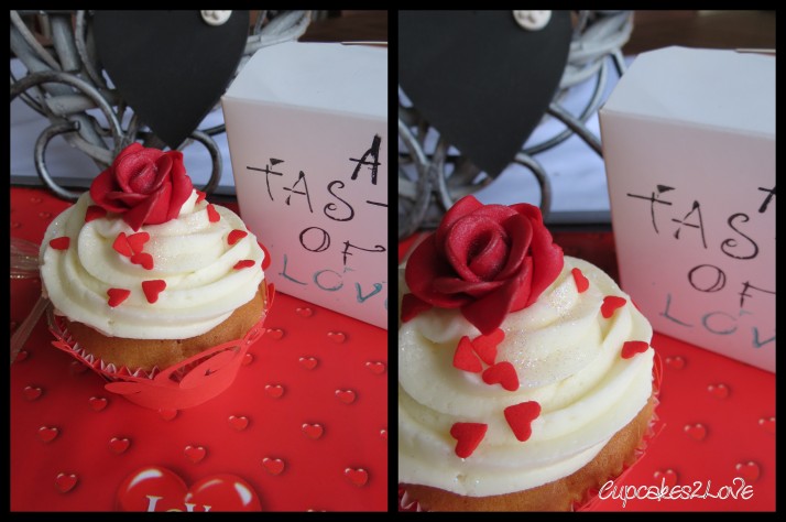 Valentines Rose Cupcake