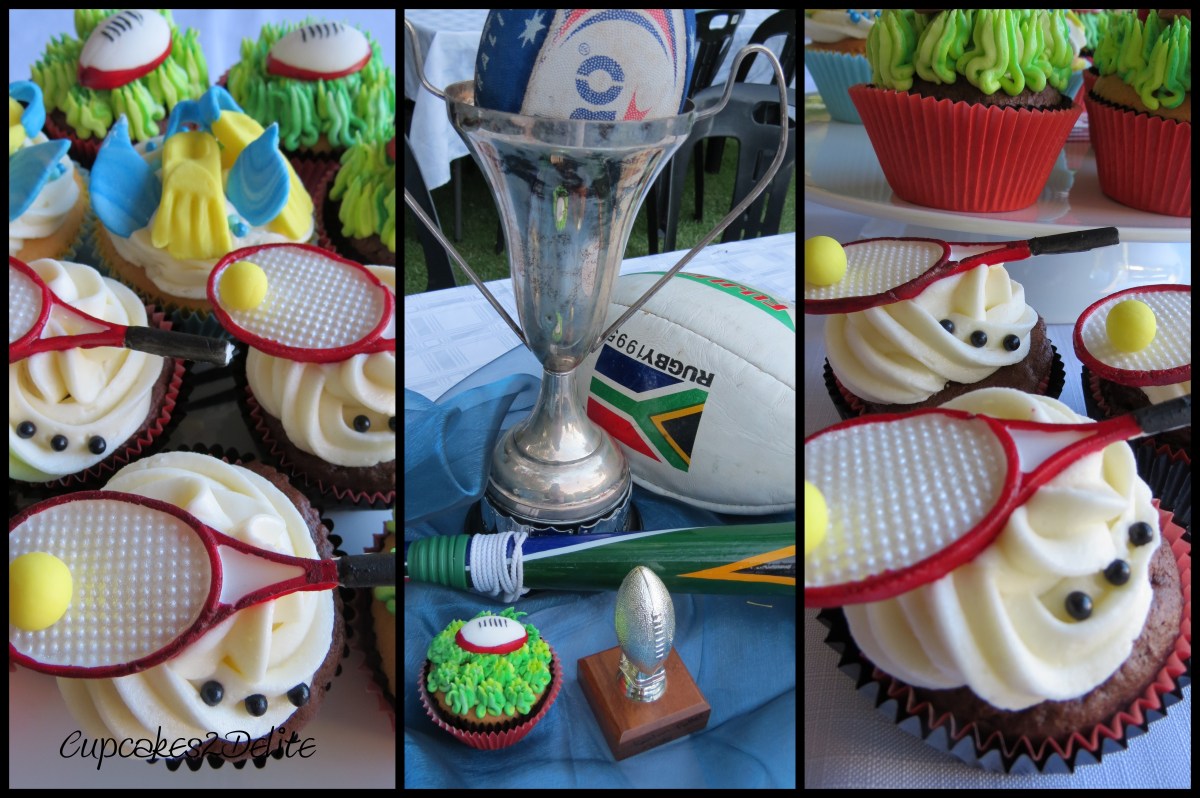 Rugby, Swimming Cupcakes