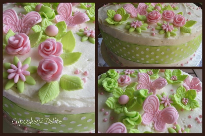  Lime Green & Pink Birthday Cake