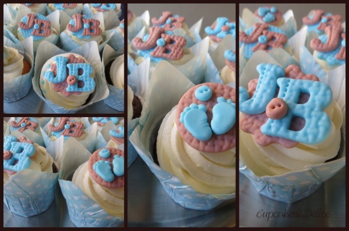 Christening Cupcakes for a Baby Boy Christening Cupcakes for a Baby Boy
