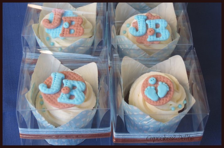 Christening Cupcakes for a Baby Boy Christening Cupcakes for a Baby Boy