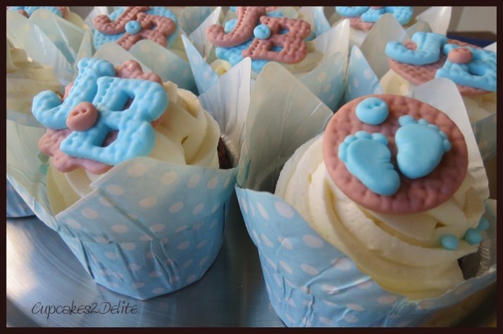 Christening Cupcakes for a Baby Boy Christening Cupcakes for a Baby Boy