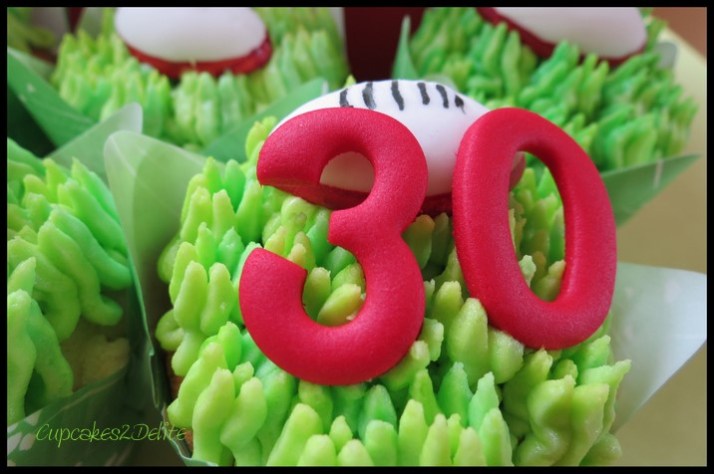 Lions Rugby Cupcakes