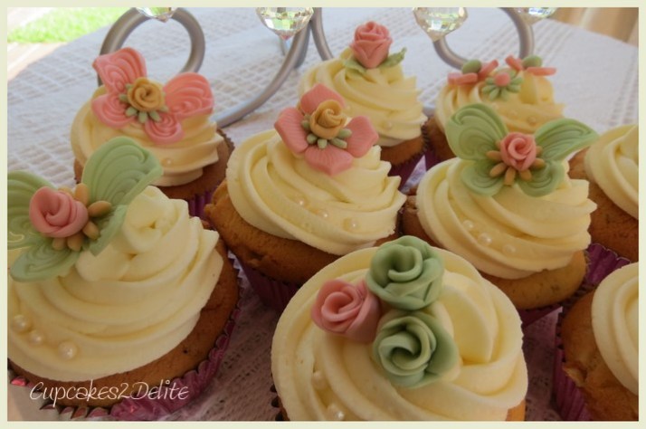 Tickled Pink & Soft Green Cupcakes