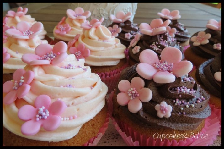 Pink Blossom 21st Cupcakes