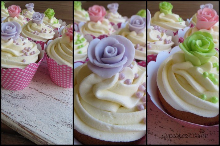Pastel Rose Cupcakes