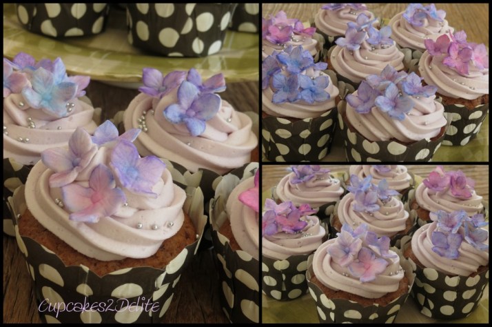 Hydrangea Cupcakes