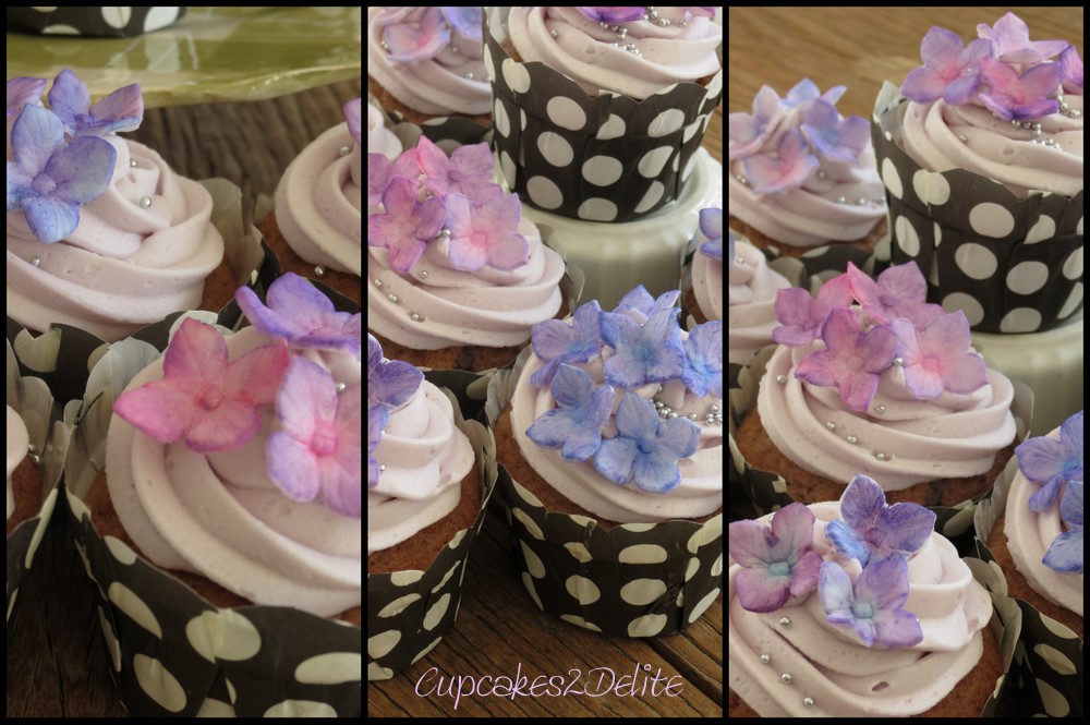 Hydrangea Cupcakes