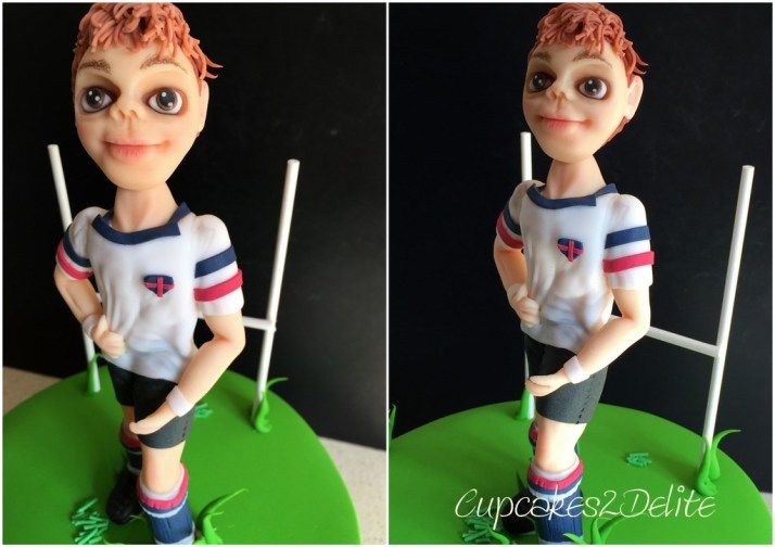 Rugby Player Figurine Cake