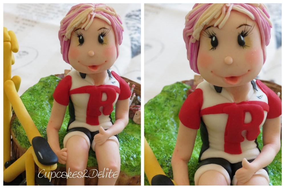 Sugar Cyclist Figurine & Bicycle Cake