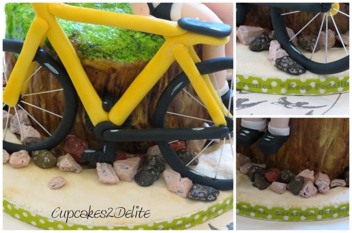 Sugar Cyclist Figurine & Bicycle Cake
