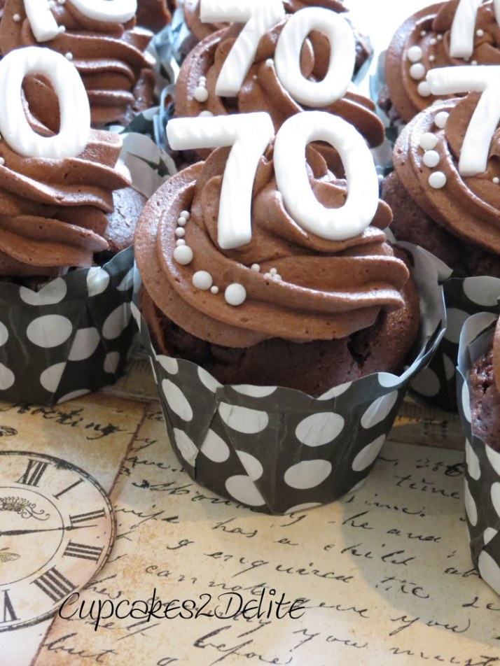 Cupcakes for a 70th Birthday Celebration