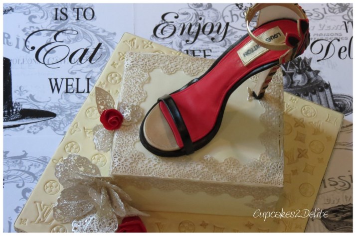 Louis Vuitton Shoe Cake