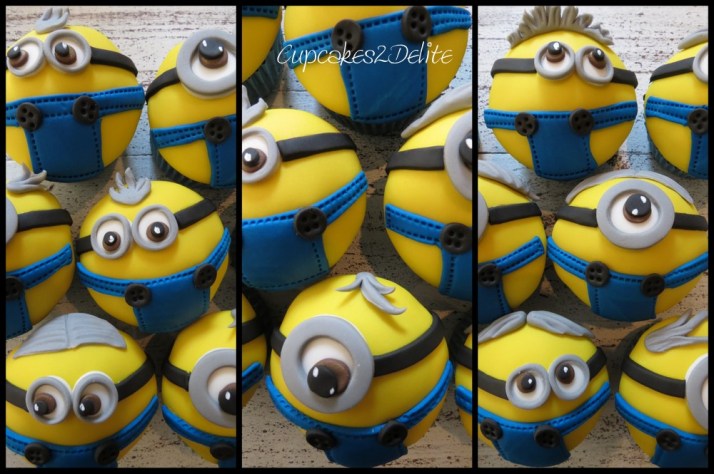 Minion Cupcakes in Dungarees