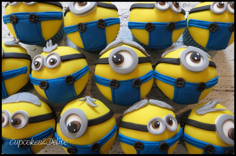 Minion Cupcakes in Dungarees