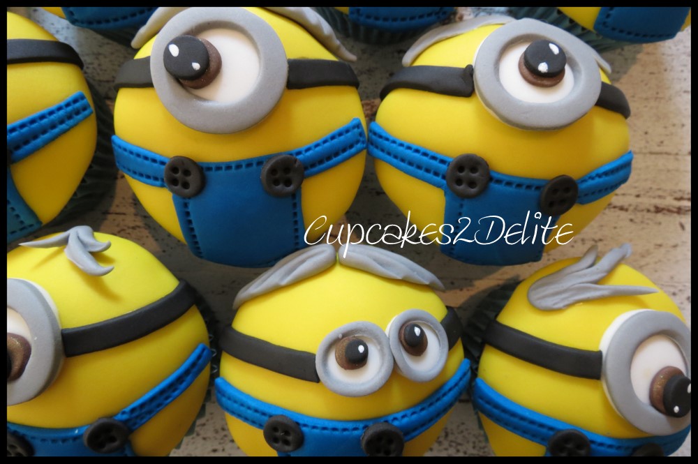 Minion Cupcakes in Dungarees