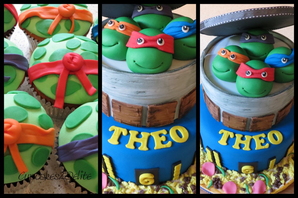 Ninja Turtle Cake & Cupcakes