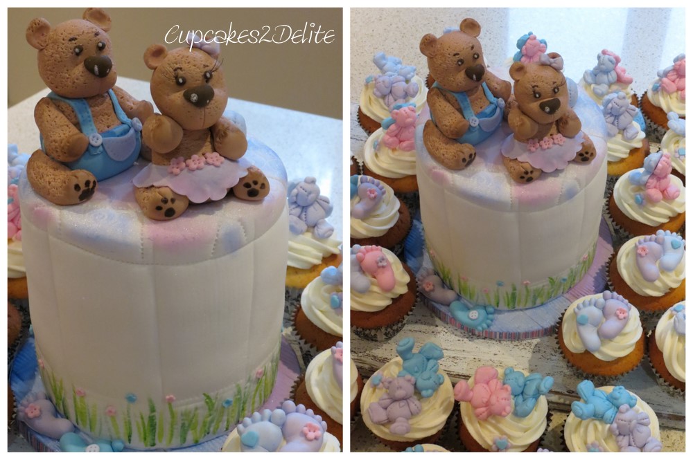 Baby Shower Cake & Cupcakes