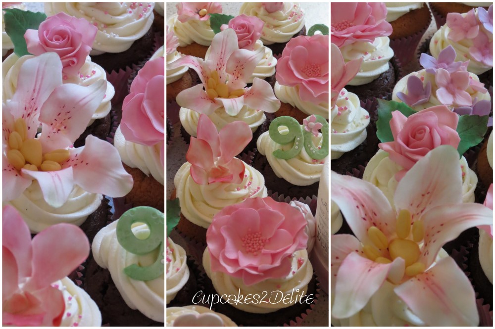 Granny Figurine & Flower Cupcakes