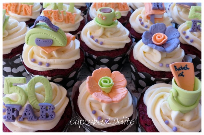50th Birthday Cupcakes for a Female
