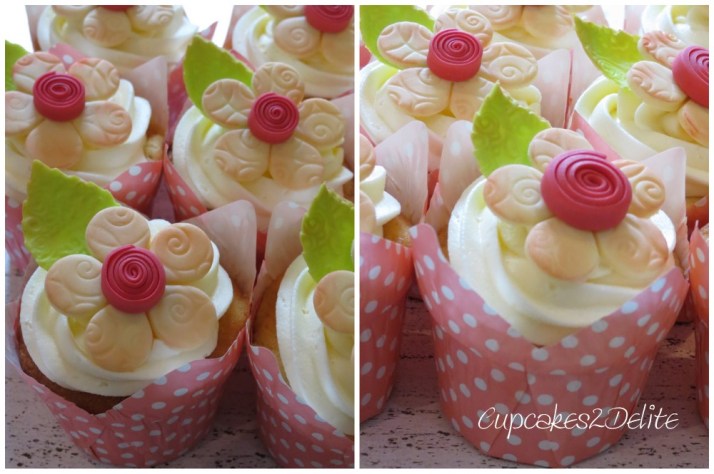 Quilled Centre Flower Cupcakes