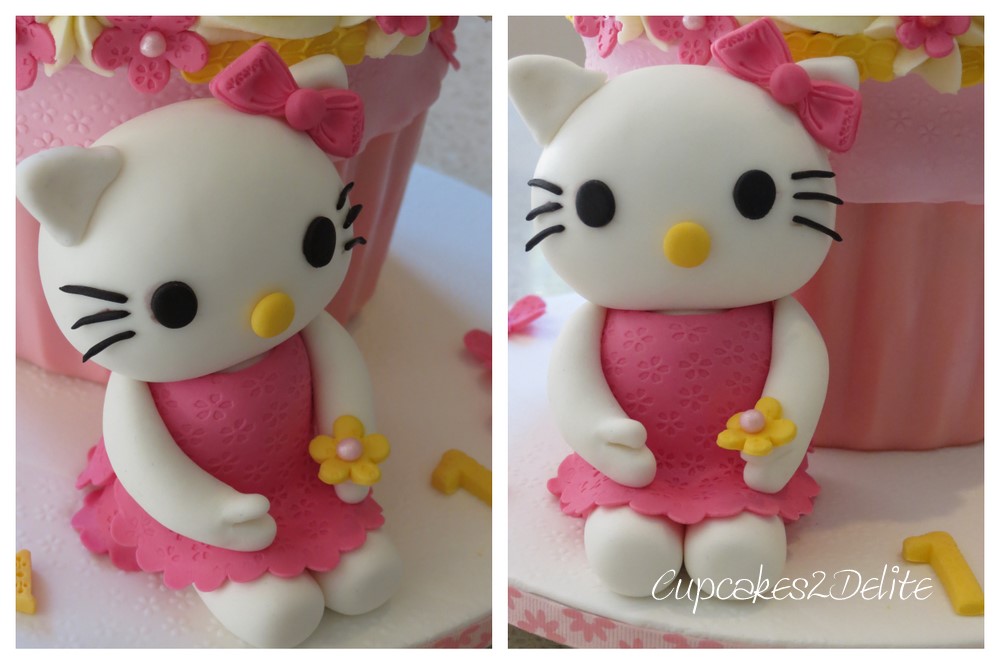 Hello Kitty Giant Cupcake Cake