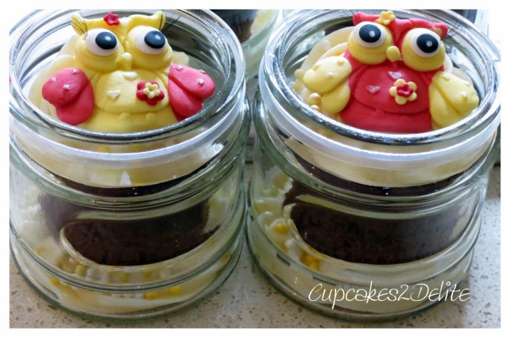 Owl in a Jar Cupcakes