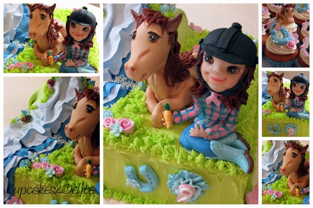Horse & Rider Birthday Cake