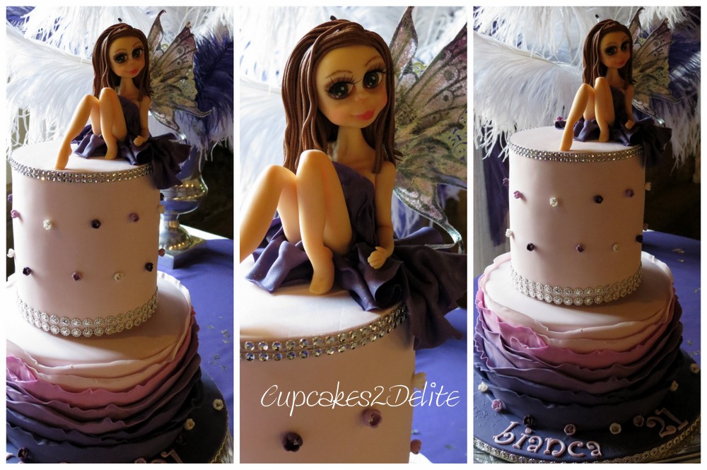 Purple Fairy 21st Birthday Cake