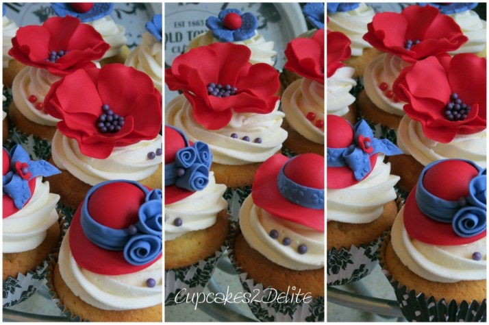 Red Hat Society 60th Birthday Cupcakes