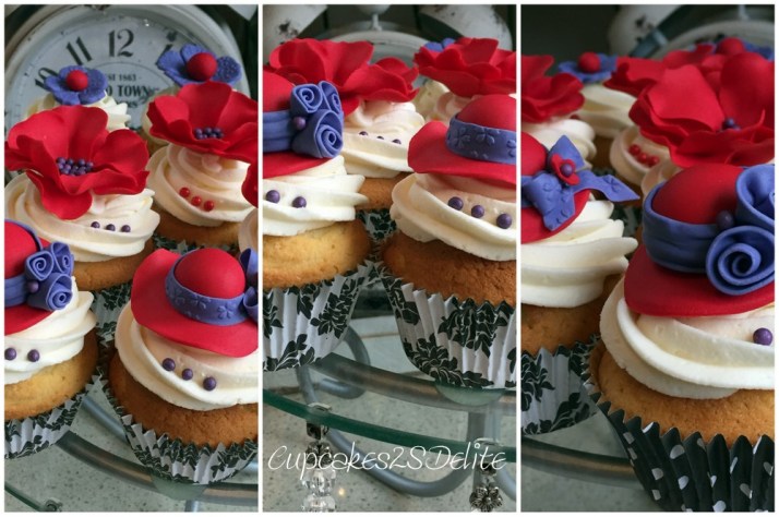 Red Hat Society 60th Birthday Cupcakes