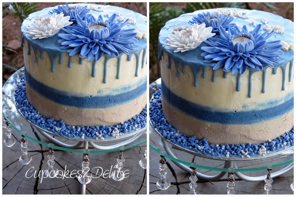 Blue Daisy Drizzle Cake