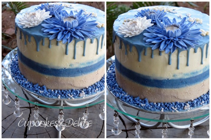 Blue Daisy Drizzle Cake
