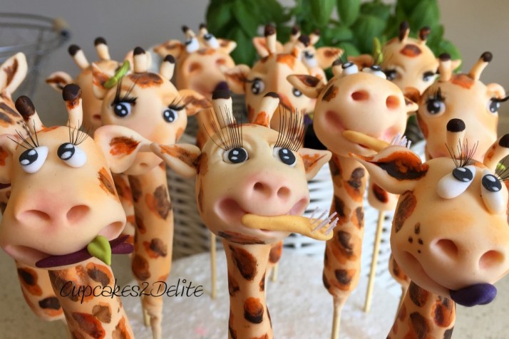 Sugar Paste Giraffe Cupcake Toppers