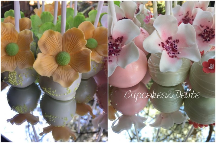 Cakepops by Gail Freer of Popcakes Flowers by Cupcakes2Delite