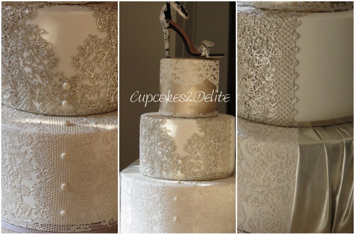 Crystal Candy Edible Fabric & Lace Cake