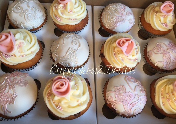 Lace & Rose Cupcakes