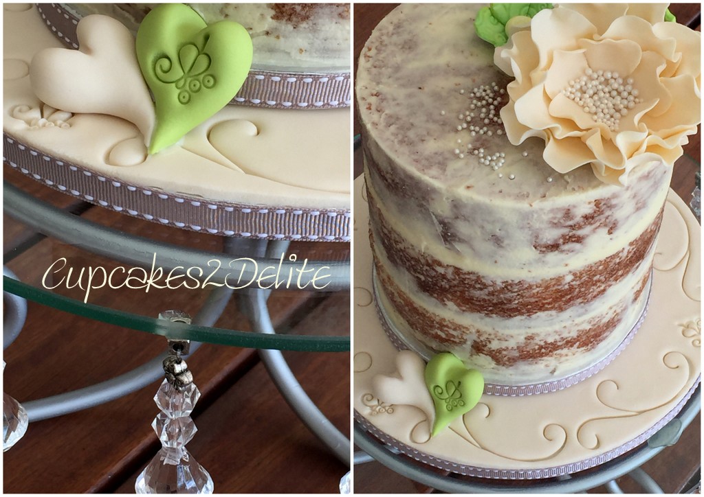Nature Themed Naked Wedding Cake