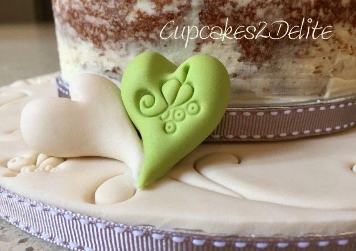 Nature Themed Naked Wedding Cake