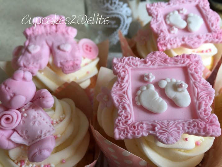 Baby Shower Cupcakes for a Girl
